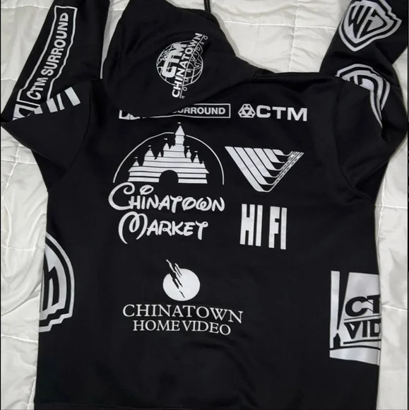 Chinatown Market Hoodie | VHS Home Video Design | XL | Black/White - Picture 5 of 6